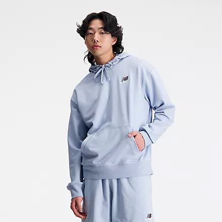 HOODIE UNI SSENTIALS FRENCH TERRY LIGHT BLUE
