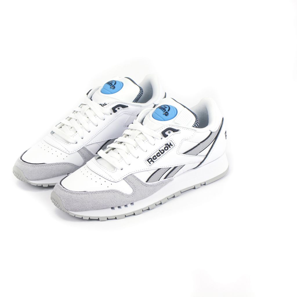 Reebok Women's Classic Leather in Cloud White/Cloud White/Pure Grey 3